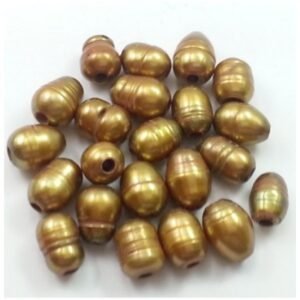Perla de río dorada para cuero de 2mm (1u)