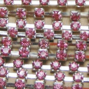 Cadena con strass de 3mm de grosor (20cms) rosa