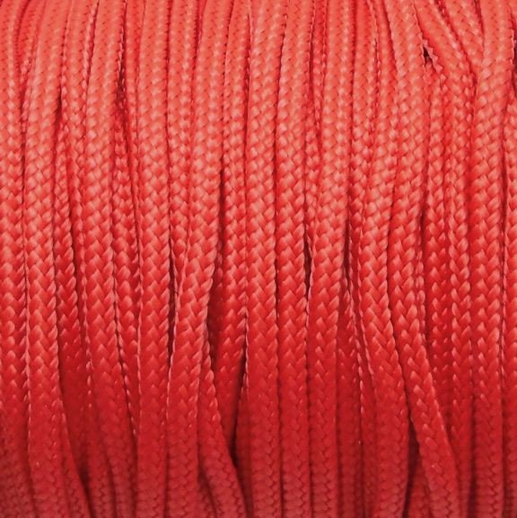 Cordón naútico colores lisos de 4mm  (1m)-rojo