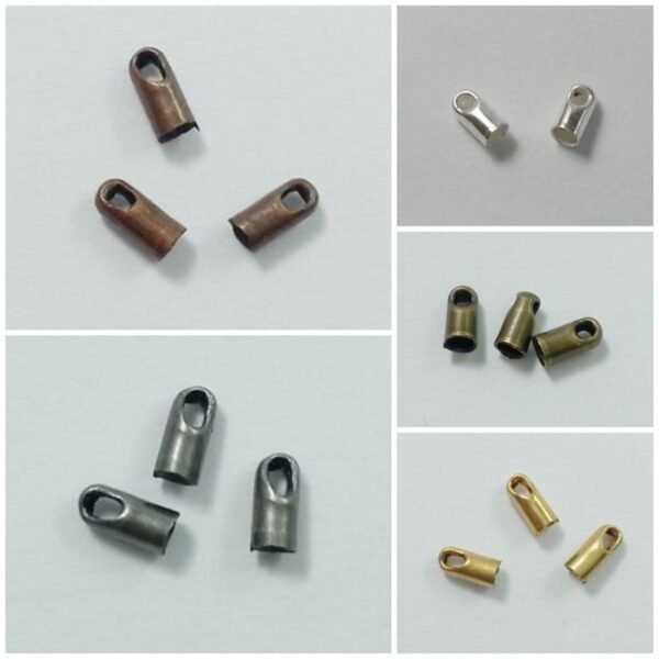 Terminal tubo anilla pase de 1,1mm Calidad superior Varios colores (10 u )
