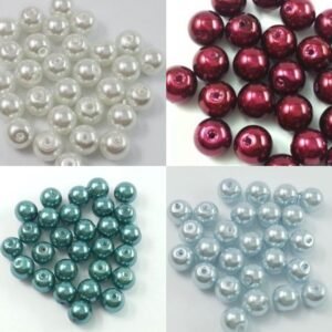 Perlas lacadas 6mm  (10 unidades ) 17 colores