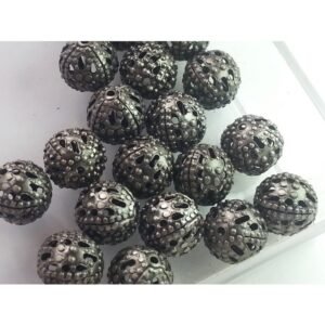 Bola metal calada 8mm color plata vieja