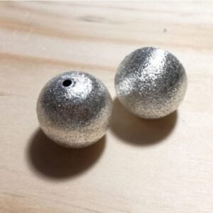 Bola metal efecto diamantado 16mm color plata
