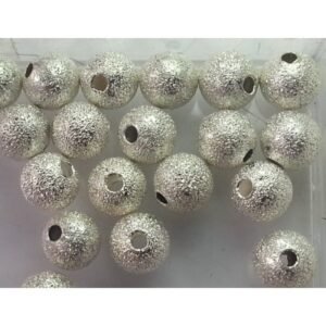 Bola metal efecto diamantado 6mm color plata