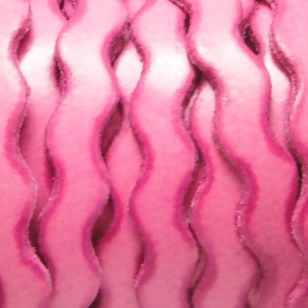 Cuero ecológico zig-zag 7mm (1metro)-rosa