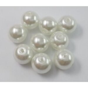 Perlas lacadas 10mm blancas