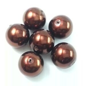 Perlas lacadas 12mm-marron
