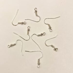 Pendiente hippie color plata , calidad superior (10 pares)