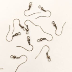 Pendiente hippie color plata vieja , calidad superior (10 pares)