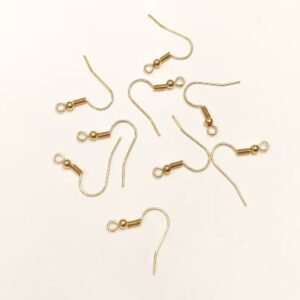 Pendiente hippie color oro , calidad superior (10 pares)