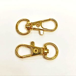 Mosquetón para llavero dorado